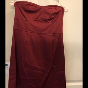 Lady N red, sweetheart neckline strapless short d.